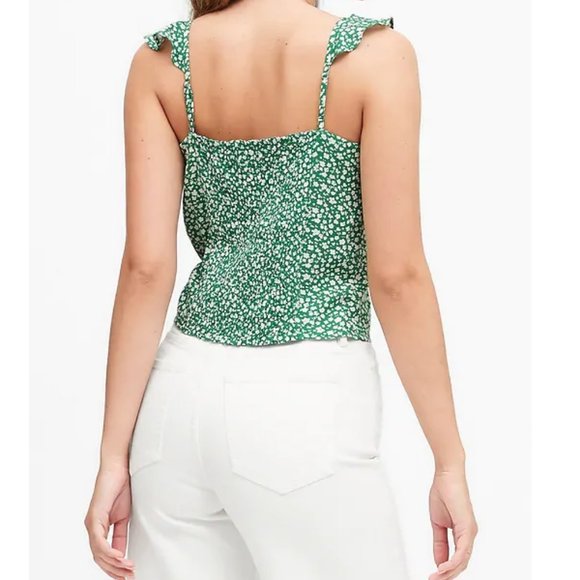 NWT Banana Republic Green Cropped Tank | L - Picture 3 of 8